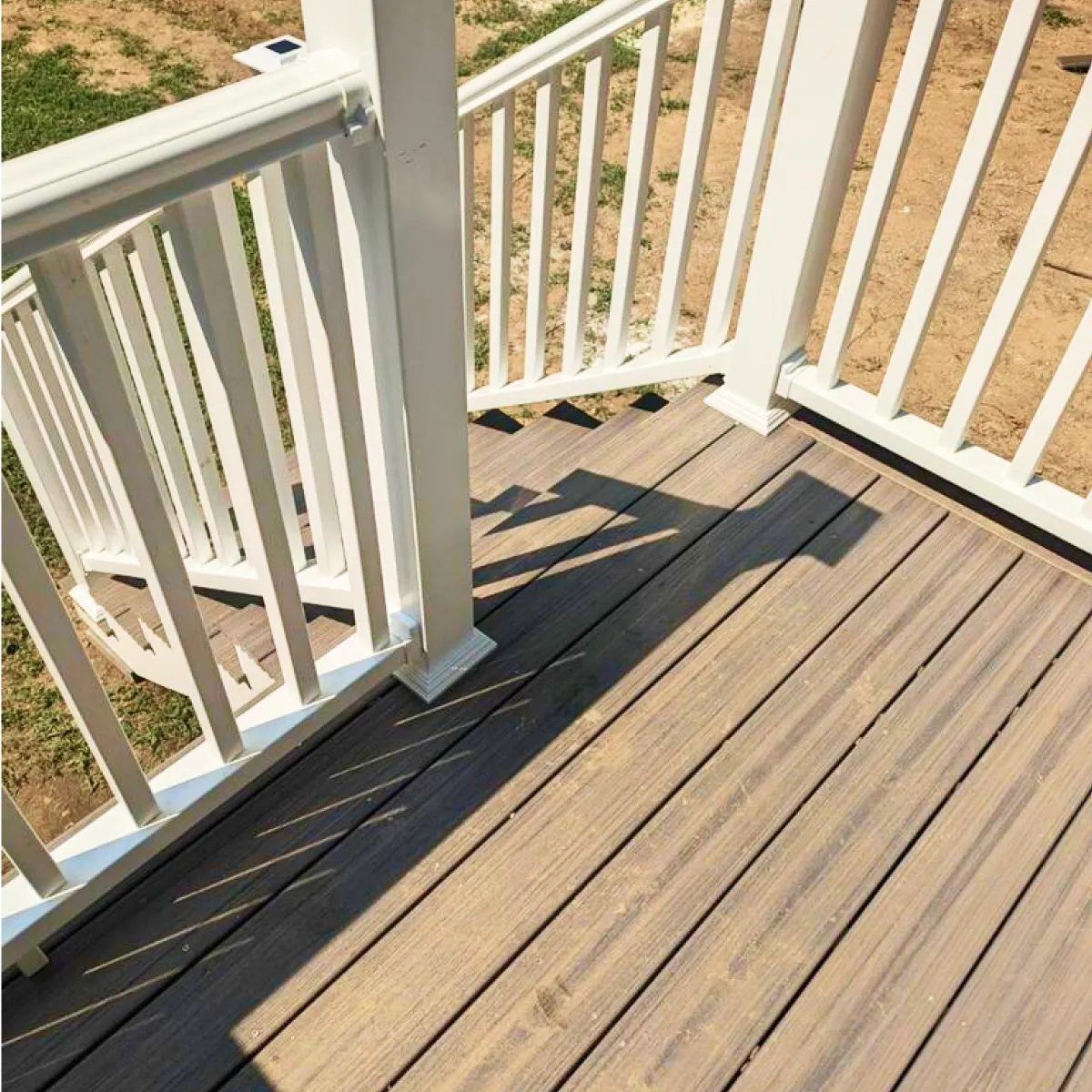 Custom composite wood deck built by Legacy Contracting in South Jersey